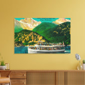 Toerist Steamer op het Diablo-meer, Skagit Canvas Afdruk (Insitu (Woonkamer))
