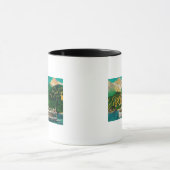 Toerist Steamer op het Diablo-meer, Skagit Mok (Midden)