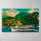 Toerist Steamer op het Diablo-meer, Skagit Poster (Voorkant)