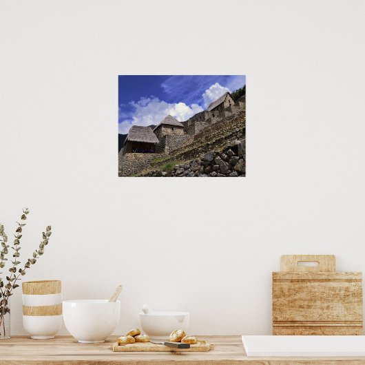 Toeristen bij Machu Picchu Poster (Keuken)