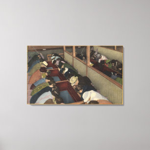Toeristen De onderzeese tuinen bekijken Canvas Afdruk