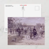 Toeristen die fietsen uitdelen briefkaart (Voorkant / Achterkant)