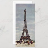  toeristen die in de Eiffeltoren in Parijs reizen (Voorkant / Achterkant)