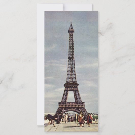  toeristen die in de Eiffeltoren in Parijs reizen (Voorkant)