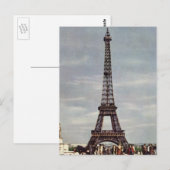 toeristen die in de Eiffeltoren in Parijs reizen Briefkaart (Voorkant / Achterkant)