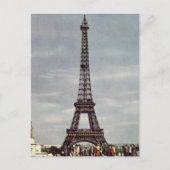  toeristen die in de Eiffeltoren in Parijs reizen Briefkaart (Voorkant)