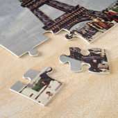  toeristen die in de Eiffeltoren in Parijs reizen Legpuzzel (Zijkant)