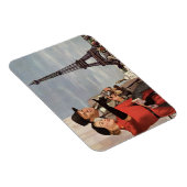  toeristen die in de Eiffeltoren in Parijs reizen Magneet (Rechterzijde)