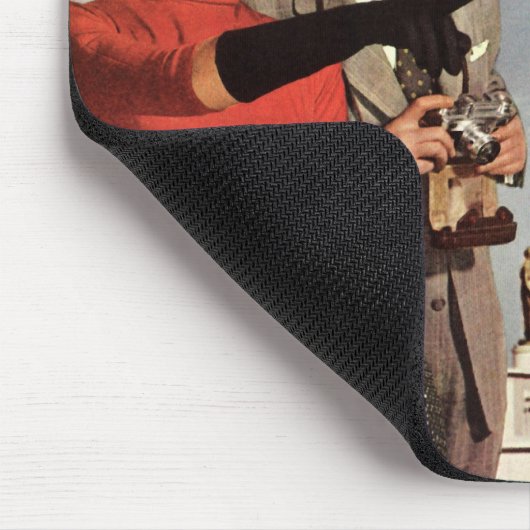  toeristen die in de Eiffeltoren in Parijs reizen Muismat (Hoek)