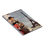 toeristen die in de Eiffeltoren in Parijs reizen Notitieboek (Rechterzijde)