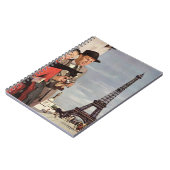 toeristen die in de Eiffeltoren in Parijs reizen Notitieboek (Linkerzijde)