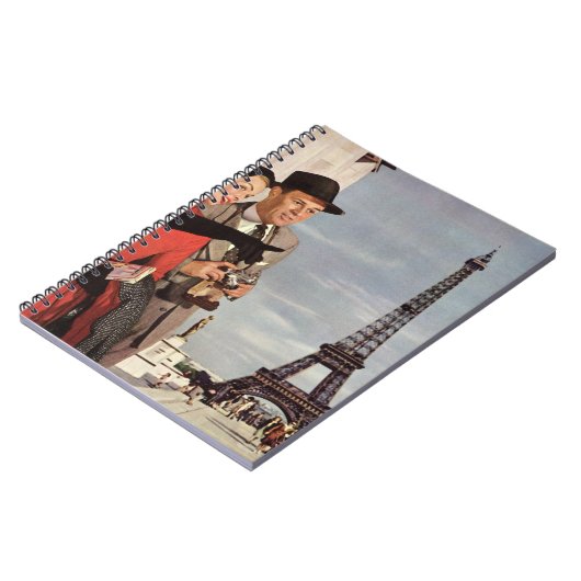 toeristen die in de Eiffeltoren in Parijs reizen Notitieboek (Linkerzijde)