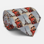 toeristen die in de Eiffeltoren in Parijs reizen Stropdas (Opgerold)