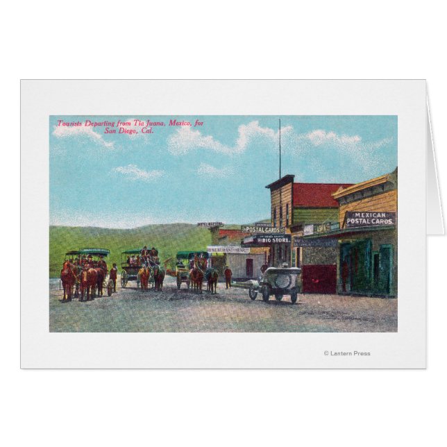 Toeristen die vertrekken voor Tijuana Scene (Voorkant Horizontaal)