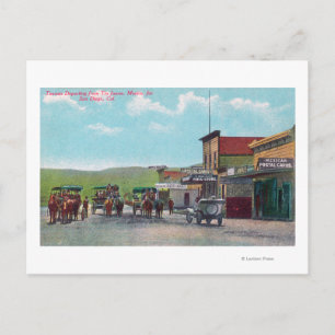 Toeristen die vertrekken voor Tijuana Scene Briefkaart