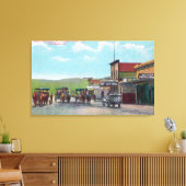 Toeristen die vertrekken voor Tijuana Scene Canvas Afdruk (Insitu (Woonkamer))