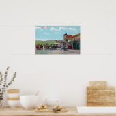 Toeristen die vertrekken voor Tijuana Scene Poster (Keuken)