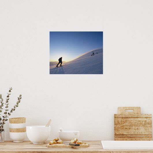 Toeristen in de bergen poster (Keuken)