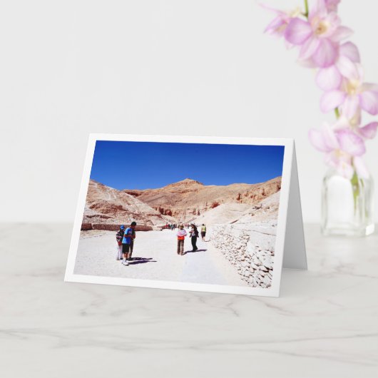 Toeristen in de Vallei van de Koningen, Luxor, Egy Kaart (Orchidee)