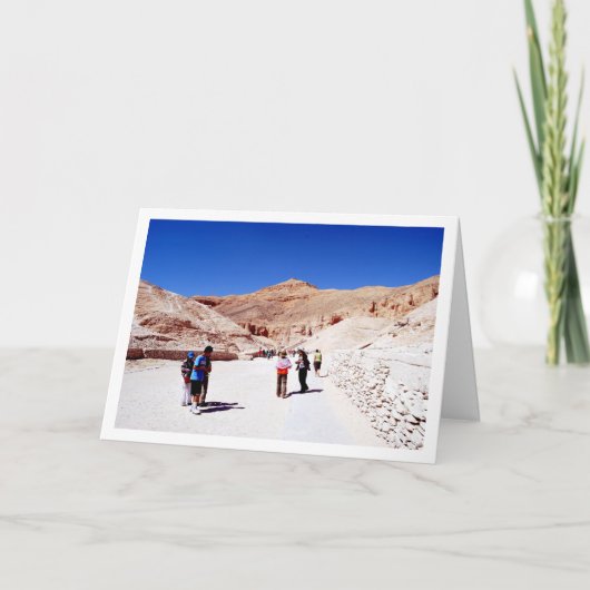 Toeristen in de Vallei van de Koningen, Luxor, Egy Kaart (Voorkant)