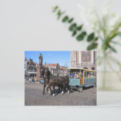 Toeristen in Delft Briefkaart (Staand voorkant)