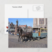 Toeristen in Delft Briefkaart (Voorkant / Achterkant)