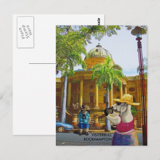 Toeristen in het douane-huis briefkaart (Voorkant / Achterkant)