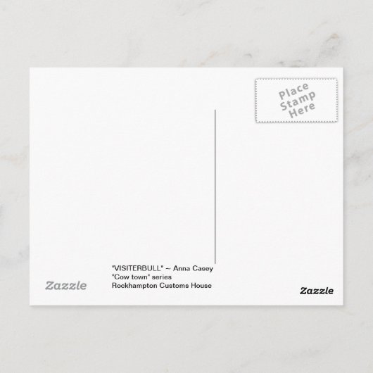 Toeristen in het douane-huis briefkaart (Achterkant)