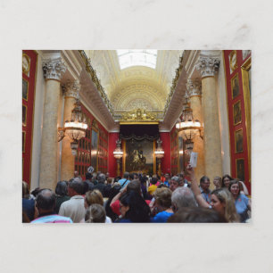 Toeristen in het Hermitage Museum Briefkaart