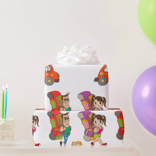 Toeristen met rugzakken die op papier zetten voor 