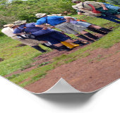 Toeristen op de Galapagos-eilanden Poster (Hoek)