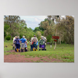 Toeristen op de Galapagos-eilanden Poster