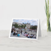 Toeristen op Trafalgar Square, Londen, Engeland Kaart (Voorkant)