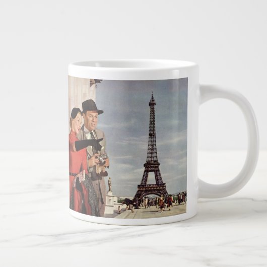  toeristen op vakantie in Eiffeltoren Grote Koffiekop (Rechts)