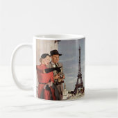 toeristen op vakantie in Eiffeltoren Koffiemok (Links)