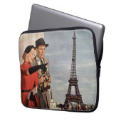 toeristen op vakantie in Eiffeltoren Laptop Sleeve (Voorkant Links)