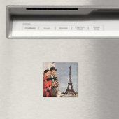  toeristen op vakantie in Eiffeltoren Magneet (Insitu (Vaatwasser))