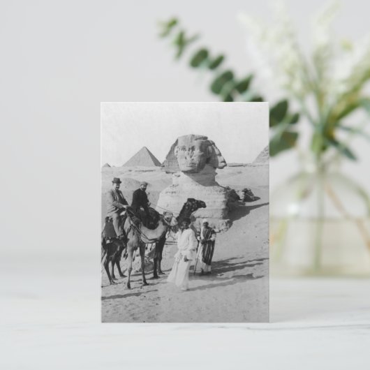 Toeristen Reizen door Sphinx Briefkaart (Staand voorkant)