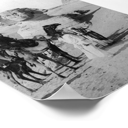 Toeristen Reizen door Sphinx Poster (Hoek)