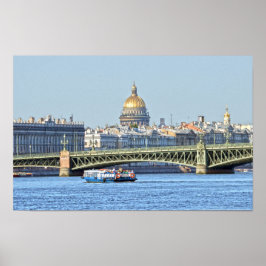 Toeristenboot, Neva rivier, St. Petersburg, Ruslan Poster