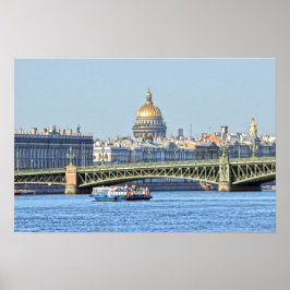 Toeristenboot, Neva rivier, St. Petersburg, Ruslan Poster