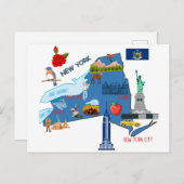 Toeristenkaart New York Briefkaart (Voorkant / Achterkant)