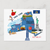 Toeristenkaart New York Briefkaart (Voorkant)