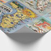  toeristenkaart van Florida Cadeaupapier (Hoek)