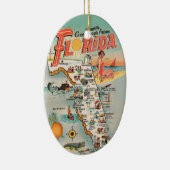  toeristenkaart van Florida Keramisch Ornament (Rechts)