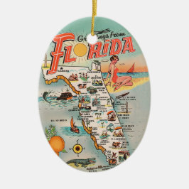  toeristenkaart van Florida Keramisch Ornament