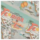  toeristenkaart van Florida Stof (Close Up)