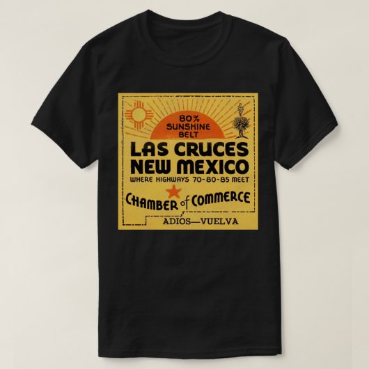 toeristensouvenir van Las Cruces T-shirt (Design voorkant)