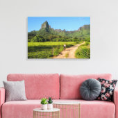 Toeristisch fietsen op tropische Moorea canvas pri (Insitu (Woonkamer))