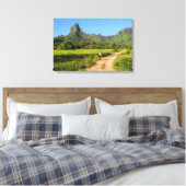 Toeristisch fietsen op tropische Moorea canvas pri (Insitu (Slaapkamer))